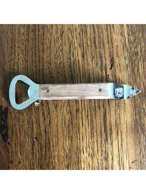 Vintage Phoenix Ware Bottle Can Opener Made in Italy Wood Handle